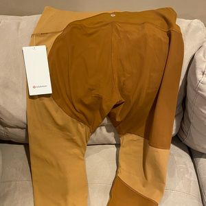 Lululemon Cooper/Tan Leggings New With Tags Size 14